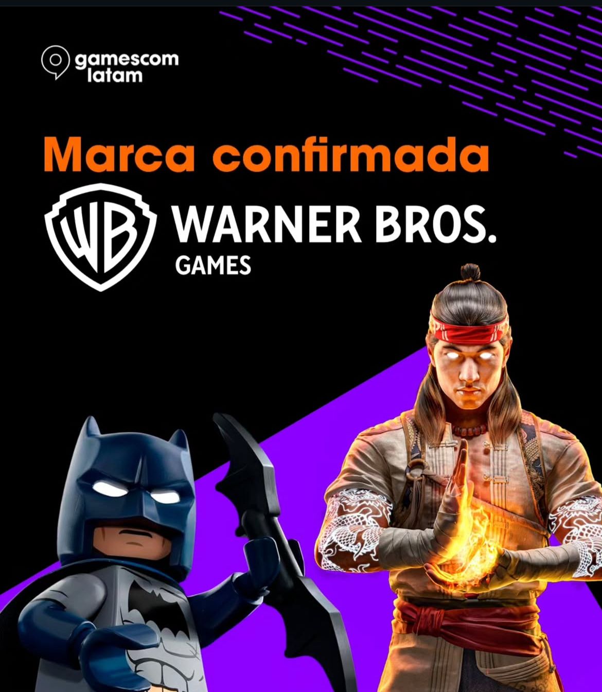 Warner Bros. Games retorna à gamescom latam 2026 - Banner